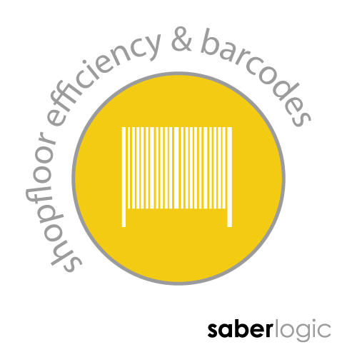 SaberLogic blog heading for increasing efficiency of shop floor with clever uses of barcodes